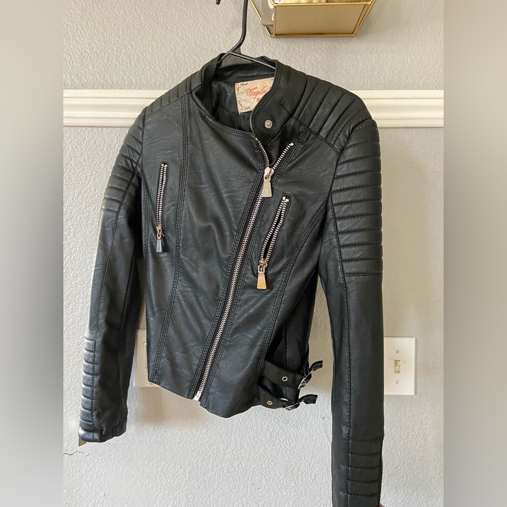 Foux Leather Biker Jacket
